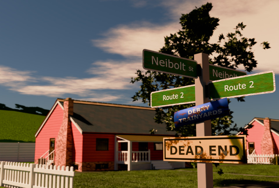 Street sign on Neibolt St
